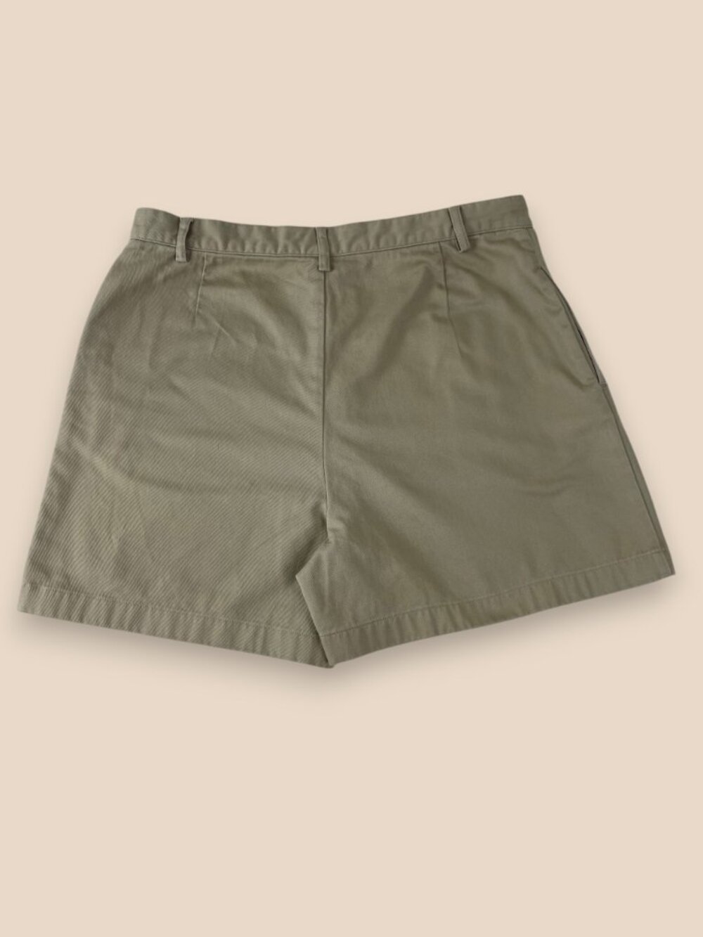 Ralph Lauren Sport Khaki Chino Shorts Cotton Navy Pony Embroidered Logo Women 12 - Picture 2 of 9